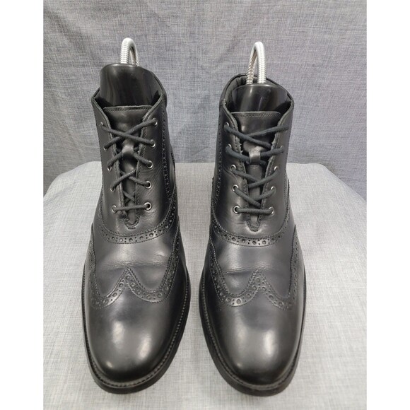 Cole Haan Men\'s Williams Wingtip Chukka Black Leather Ankle Boot 12M C20285 main image 4